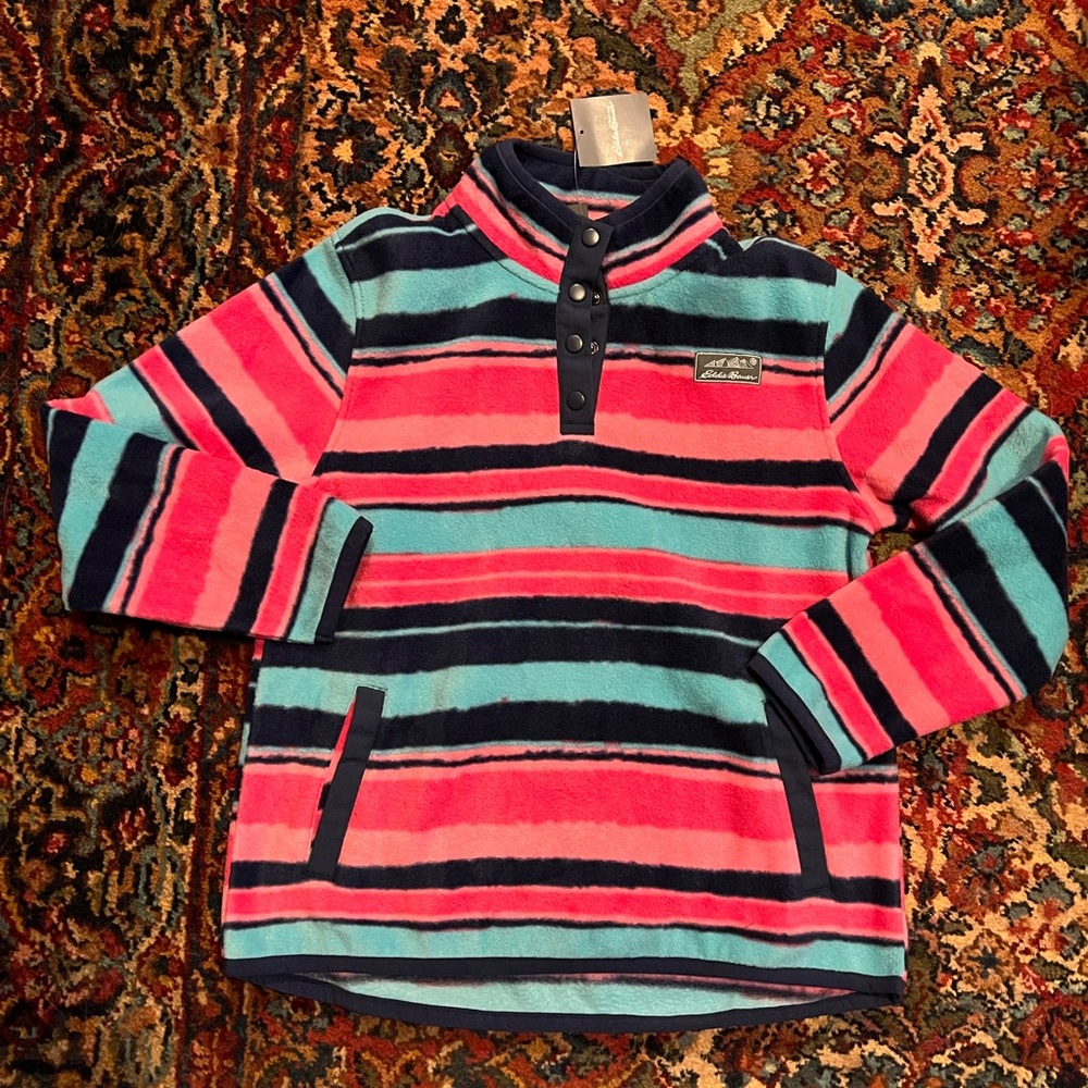 Eddie Bauer Girls Quest Fleece Pullover NWT